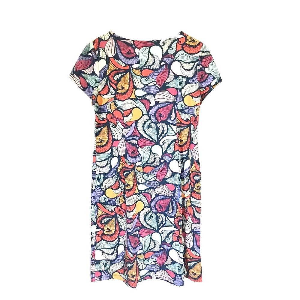 KATHERINE WAY Sz M  Dress  Stretch UPF 50 Beach Resort Golf Shell Print